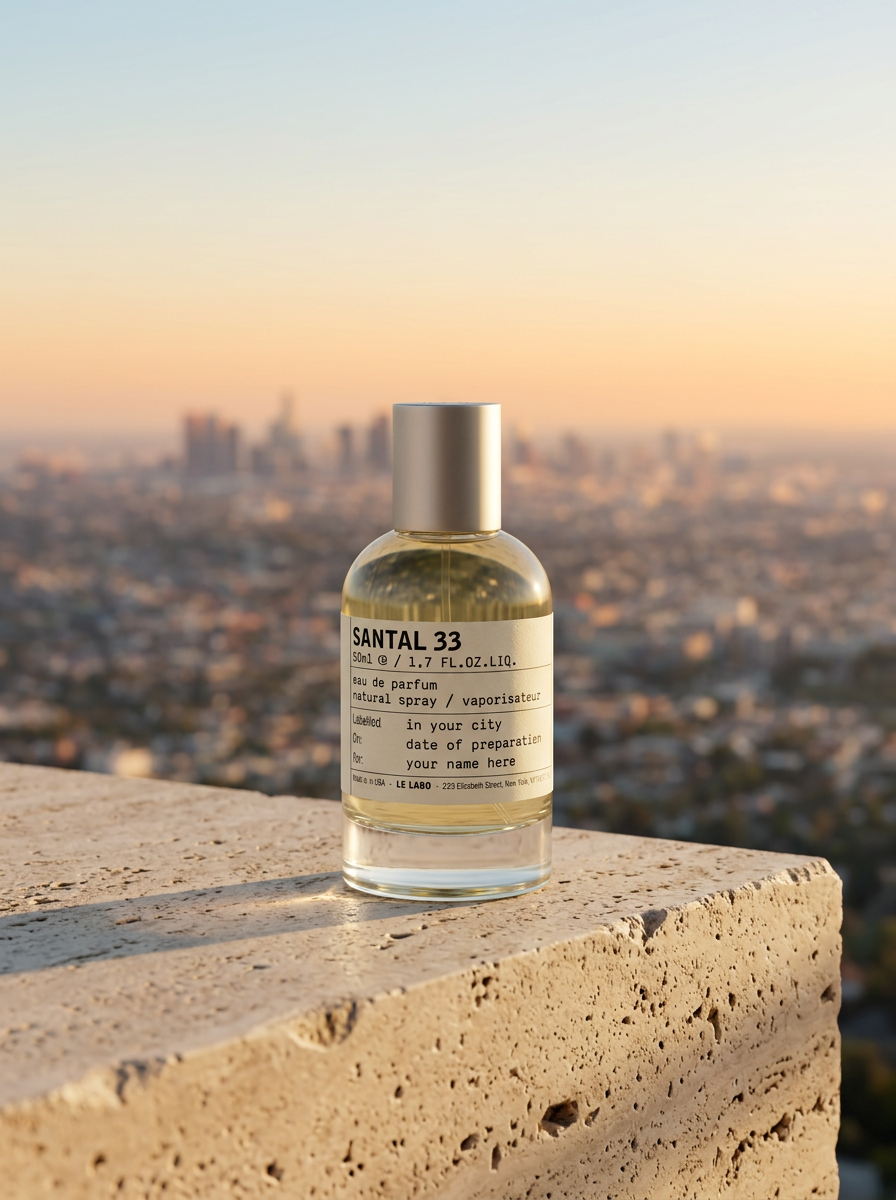 AI-generated fragrance editorial photography sample created with REFINA